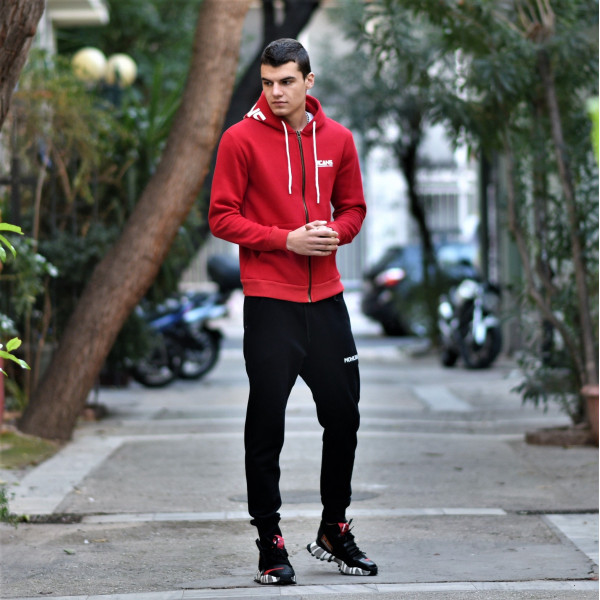 MEN'S ZIPPER CARDIGAN SWEATSHIRT MOHICANS MCANS22 RED