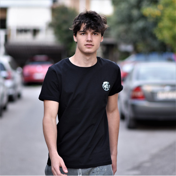 ΑΝΔΡΙΚΗ ΜΠΛΟΥΖΑ T-SHIRT ΛΑΙΜΟΣ ΛΟΓΟΤΥΠΟ MOHICANS MCNS07.ΜΑΥΡΟ