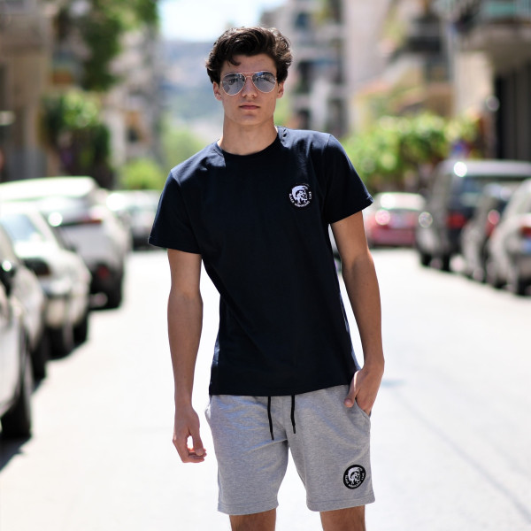 ΑΝΔΡΙΚΗ ΜΠΛΟΥΖΑ T-SHIRT ΛΑΙΜΟΣ ΛΟΓΟΤΥΠΟ MOHICANS MCNS07.ΜΠΛΕ