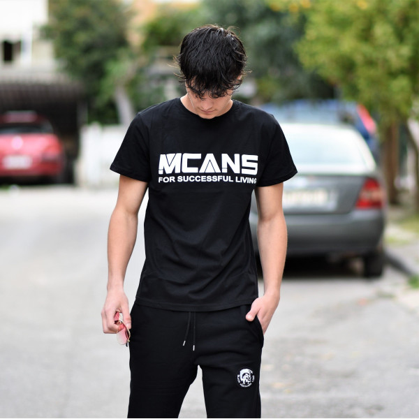 ΑΝΔΡΙΚΗ ΜΠΛΟΥΖΑ T-SHIRT ΛΑΙΜΟΣ ΛΟΓΟΤΥΠΟ MOHICANS MCNS08.ΜΑΥΡΟ