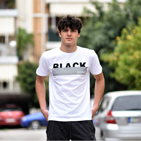 T-SHIRT LOGO BLACK MOHICANS MCNS10.WHITE