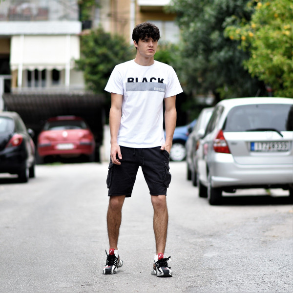 T-SHIRT LOGO BLACK MOHICANS MCNS10.WHITE