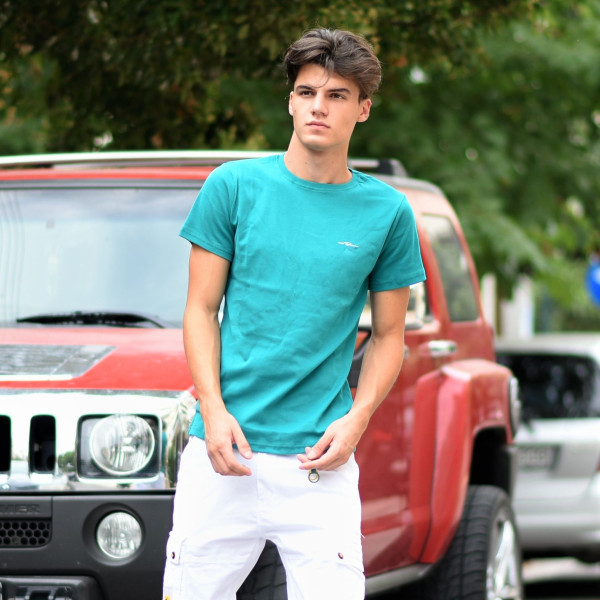 ΑΝΔΡΙΚΗ ΜΠΛΟΥΖΑ T-SHIRT ΛΑΙΜΟΣ SMALL CALLIGRAPHIC MOHICANS MCNS12 ΠΡΑΣΙΝΟ