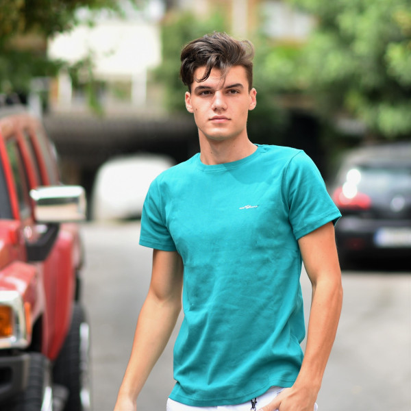 ΑΝΔΡΙΚΗ ΜΠΛΟΥΖΑ T-SHIRT ΛΑΙΜΟΣ SMALL CALLIGRAPHIC MOHICANS MCNS12 ΠΡΑΣΙΝΟ