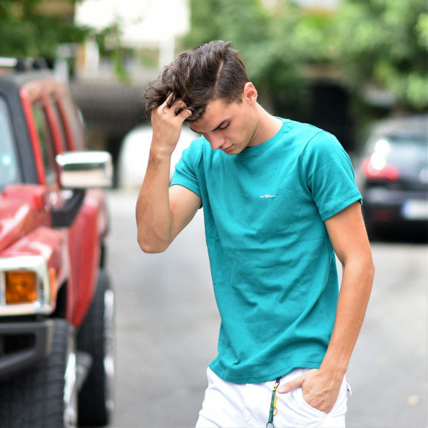 ΑΝΔΡΙΚΗ ΜΠΛΟΥΖΑ T-SHIRT ΛΑΙΜΟΣ SMALL CALLIGRAPHIC MOHICANS MCNS12 ΠΡΑΣΙΝΟ