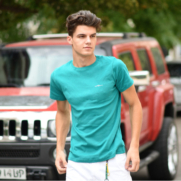 ΑΝΔΡΙΚΗ ΜΠΛΟΥΖΑ T-SHIRT ΛΑΙΜΟΣ SMALL CALLIGRAPHIC MOHICANS MCNS12 ΠΡΑΣΙΝΟ