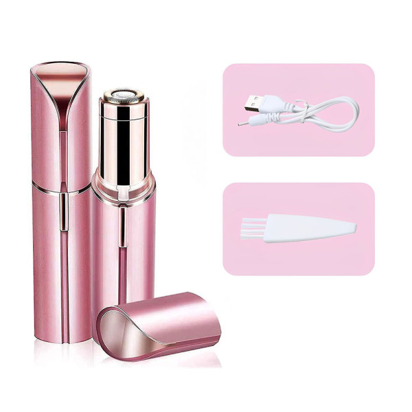 Επαναφορτιζόμενη Συσκευή αποτρίχωσης και περιποίησης προσώπου με Φως Flawless Brows Ροζ