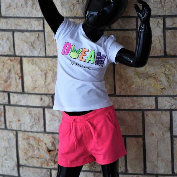 CHILDREN'S SHORTS FOR GIRL MOHICANS MJ-5956 FUCHSIA