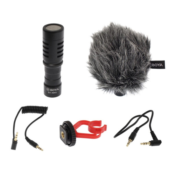 Μικρόφωνο Shotgun 3.5mm με Τοποθέτηση Shock Mounted - Clip On για Κάμερα Boya BY-MM1