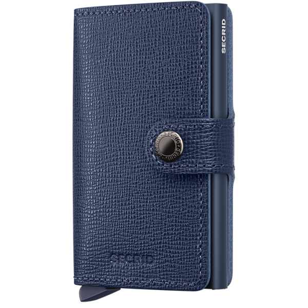 Mohicans Miniwallet Original Δερμάτινο Ανδρικό Πορτοφόλι Καρτών με RFID και Μηχανισμό Slide CCC-32 Μπλε