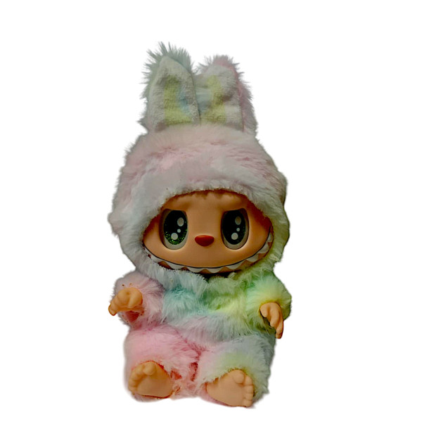 Monsters Lovely Λούτρινο Labubu Πλαστικό Πρόσωπο Με Ήχο Have A Seat Vinyl Plush 24cm 1440-920250 Κίτρινο