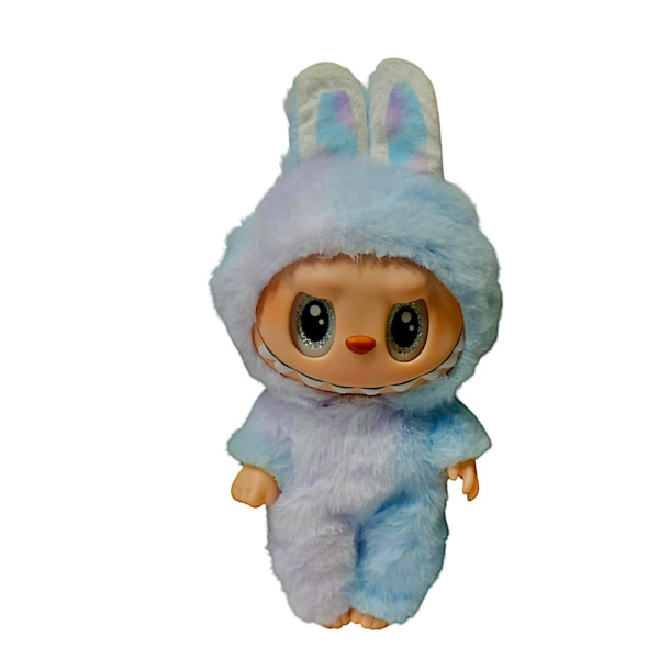 Monsters Lovely Λούτρινο Labubu Πλαστικό Πρόσωπο Με Ήχο Have A Seat Vinyl Plush 24cm 1440-920250 Μπλε