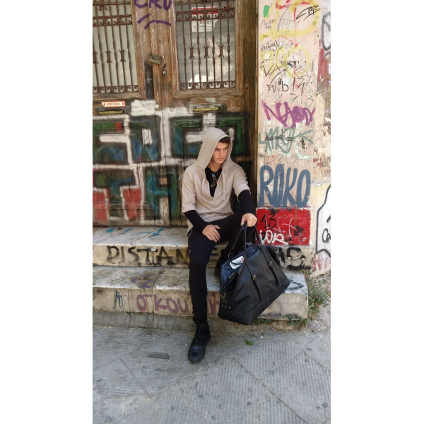 HOODIES SWEATSHIRT STRAPS 103 BEIGE