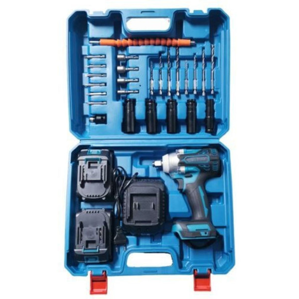 Μπουλονόκλειδο-παλμικό επαναφορτιζόμενο 258V με 2 Μπαταρίες 10Ah Ζ-897 Μπλε