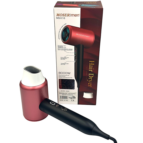 Professional Hair Dryer With Blower Ionic 8000W MS-X16 Black