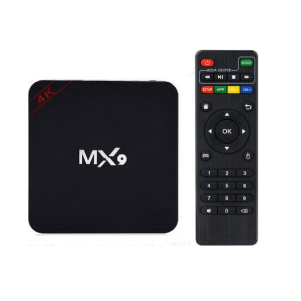 TV Box MX9 4K UHD με WiFi USB 2.1 16GB RAM και 256GB Αποθηκευτικό Χώρο με Λειτουργικό Android MX9 Black
