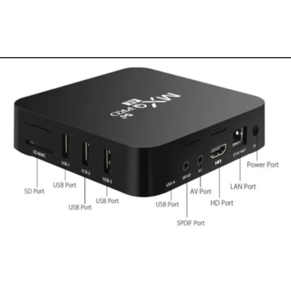 TV Box MX9 4K UHD με WiFi USB 2.1 16GB RAM και 256GB Αποθηκευτικό Χώρο με Λειτουργικό Android MX9 Black