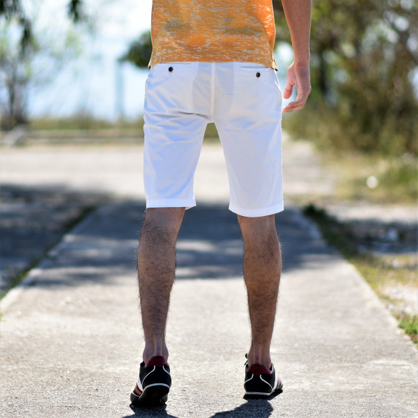 MEN'S BERMUDA CHINOS MOHICANS NF17.WHITE