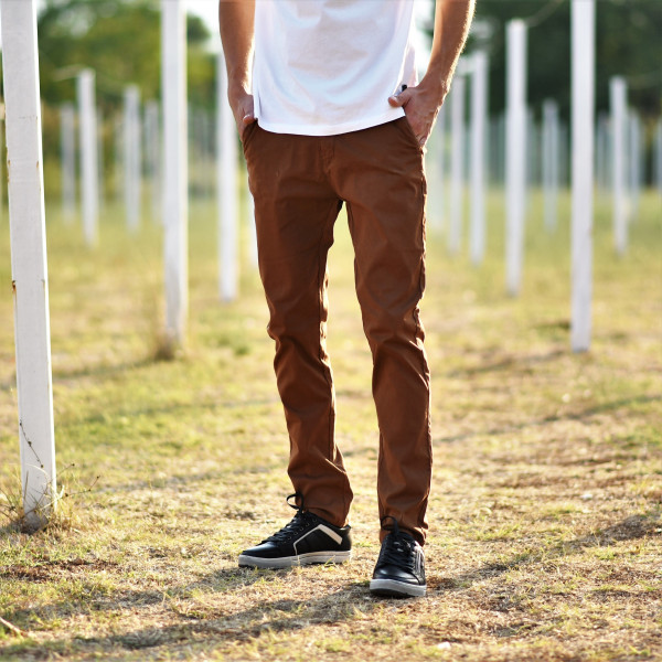 MEN TROUSERS CHINOS MOHICANS NFS801-6 CAMEL