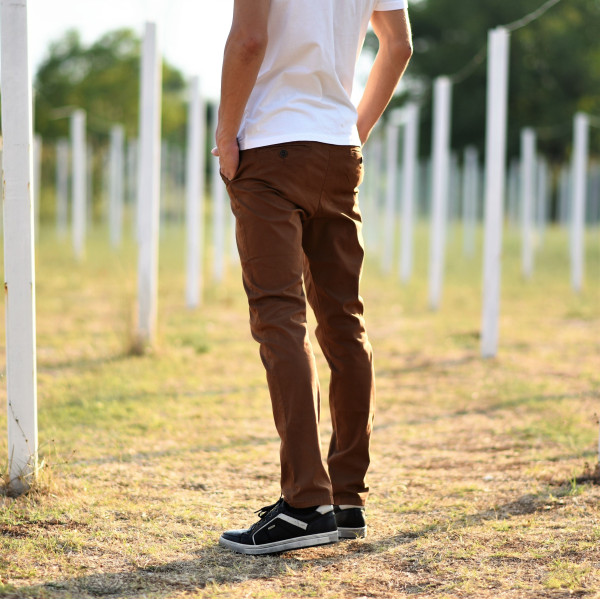 MEN TROUSERS CHINOS MOHICANS NFS801-6 CAMEL