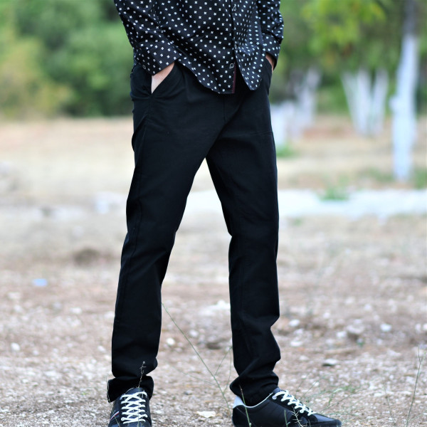 MEN'S TROUSERS CHINOS MOHICANS NFS803-1 BLACK