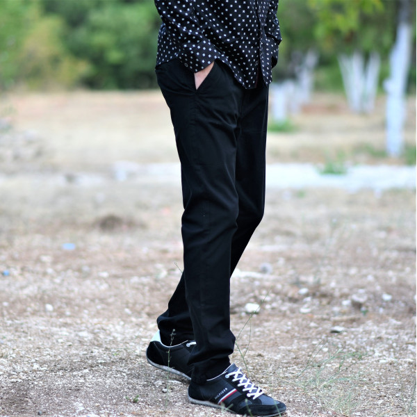 MEN'S TROUSERS CHINOS MOHICANS NFS803-1 BLACK