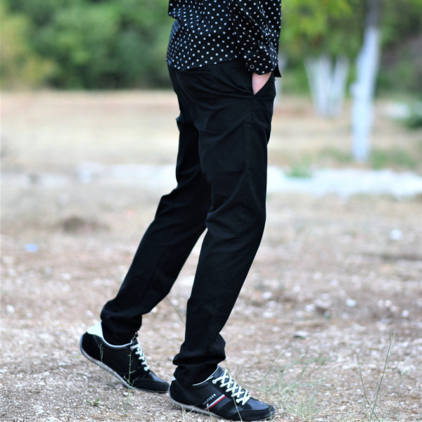 MEN'S TROUSERS CHINOS MOHICANS NFS803-1 BLACK