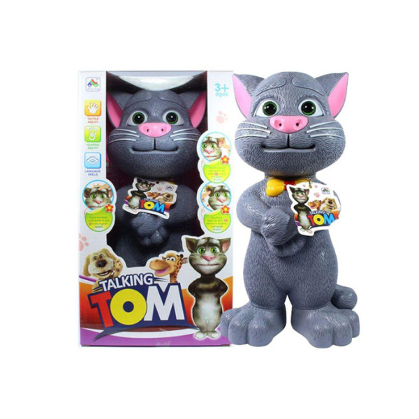 Ο Γατούλης Που Μιλάει Και Τραγουδάει 30cm Tom Talking & Singing H215A Γκρι