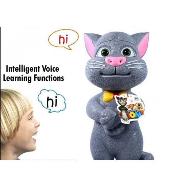 Ο Γατούλης Που Μιλάει Και Τραγουδάει 30cm Tom Talking & Singing H215A Γκρι