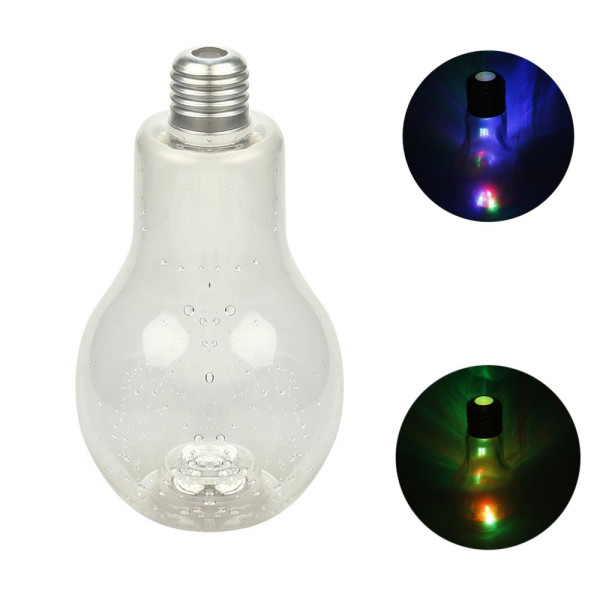 Γυάλινο Φωτιζόμενο LED RGB Ποτήρι σε Σχήμα Λάμπας με 2 Λειτουργίες Φωτισμού