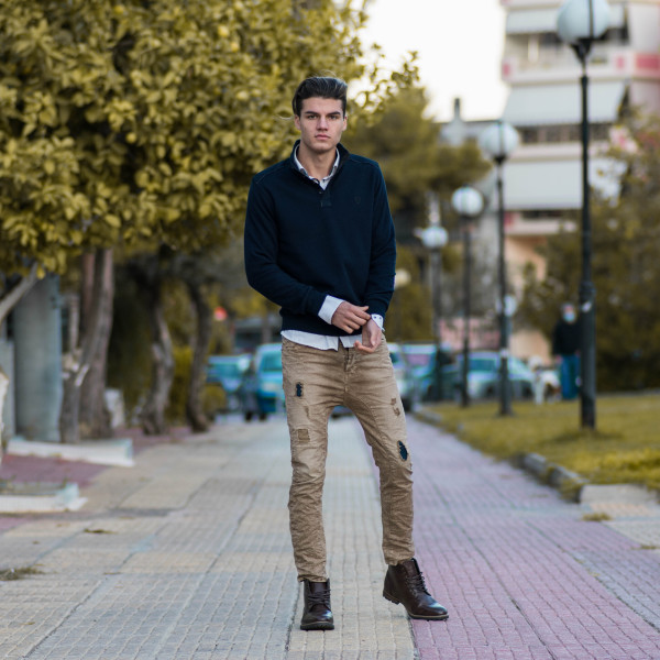 ΑΝΔΡΙΚΟ ΠΑΝΤΕΛΟΝΙ SLIM FIT ΕΛΑΣΤΙΚΟ JEANS MOHICANS P634562 ΜΠΕΖ