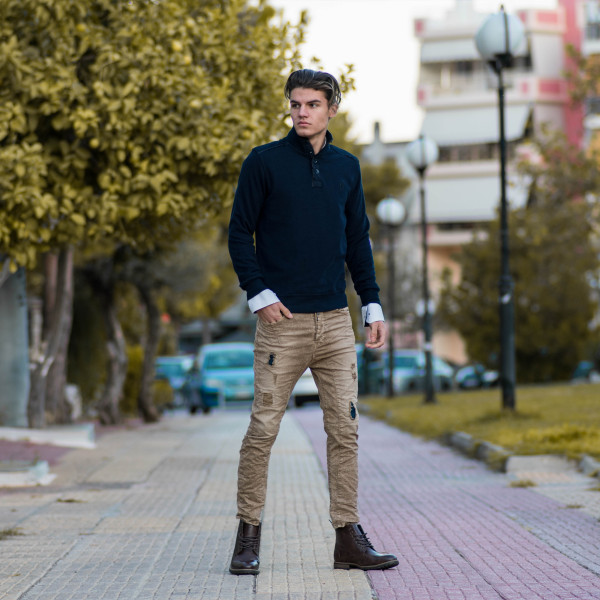 ΑΝΔΡΙΚΟ ΠΑΝΤΕΛΟΝΙ SLIM FIT ΕΛΑΣΤΙΚΟ JEANS MOHICANS P634562 ΜΠΕΖ