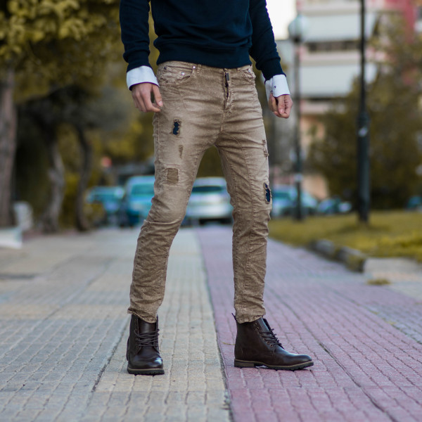 ΑΝΔΡΙΚΟ ΠΑΝΤΕΛΟΝΙ SLIM FIT ΕΛΑΣΤΙΚΟ JEANS MOHICANS P634562 ΜΠΕΖ