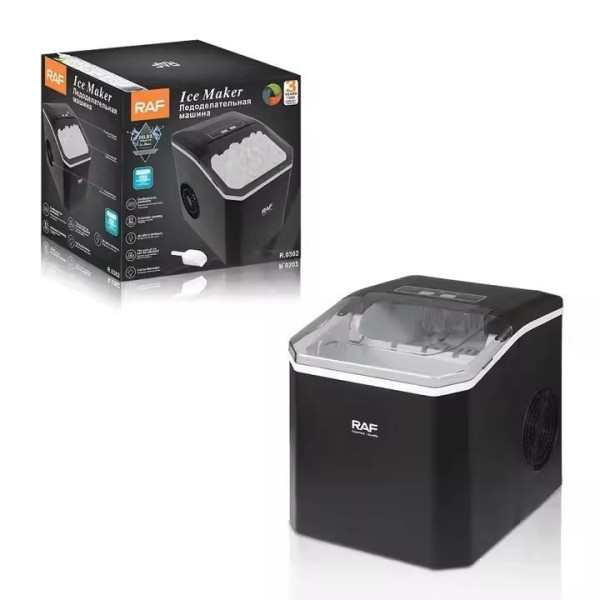Παγομηχανή 150W ημερήσιας παραγωγής 12 κιλών RAF R.0302 Μαύρο