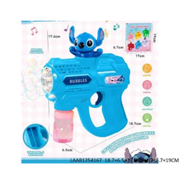 Παιδικό Πιστόλι Χειρός Αυτόματες Φυσαλίδες Bubble Stitch FYWJ-05 Μπλε