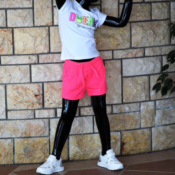 CHILDREN'S SHORTS FOR GIRL MOHICANS MJ-5956 FUCHSIA