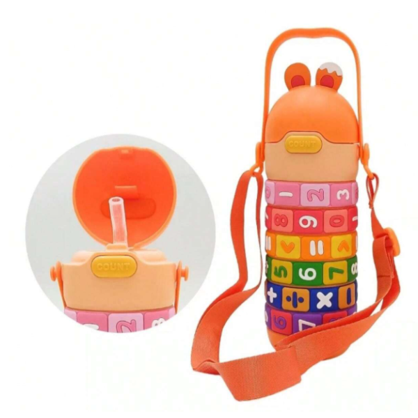 Παιδικός θερμός με πράξεις μαθηματικών 430ml BH18680 Πορτοκαλί