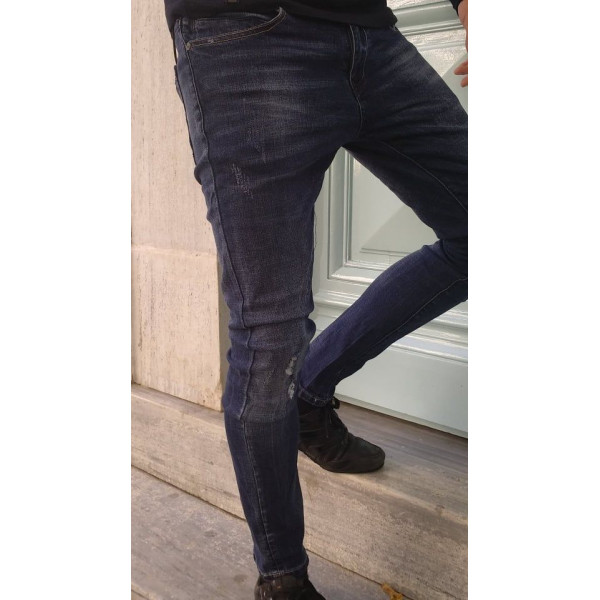 JNSO1CAN.BLUE ΑΝΔΡΙΚΟ ΠΑΝΤΕΛΟΝΙ JEANS ΜΕ ΣΚΙΣΙΜΟ MOHICANS