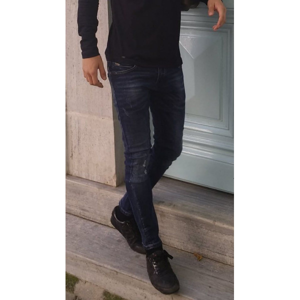 JNSO1CAN.BLUE ΑΝΔΡΙΚΟ ΠΑΝΤΕΛΟΝΙ JEANS ΜΕ ΣΚΙΣΙΜΟ MOHICANS