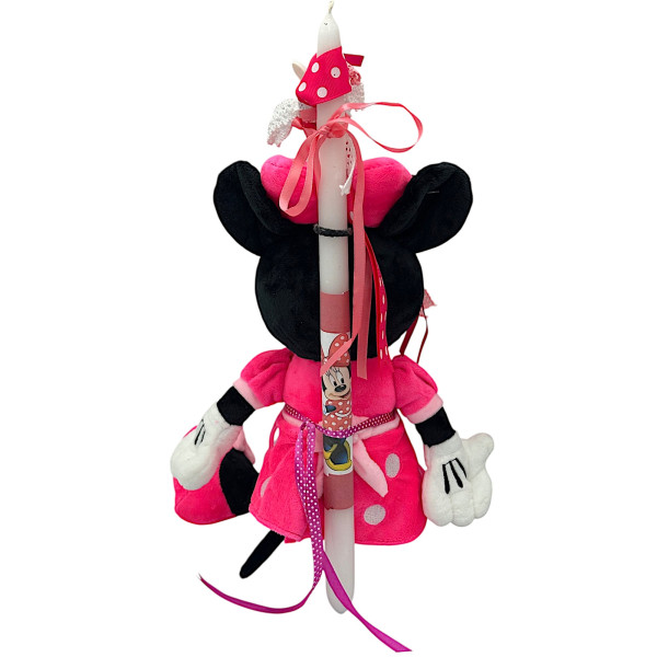 Πασχαλινή λαμπάδα Mohicans Λούτρινο Disney Minnie Mouse 40cm L144 Ροζ