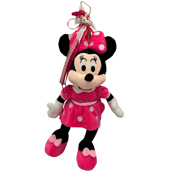 Πασχαλινή λαμπάδα Mohicans Λούτρινο Disney Minnie Mouse 40cm L144 Ροζ