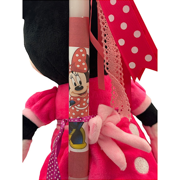 Πασχαλινή λαμπάδα Mohicans Λούτρινο Disney Minnie Mouse 40cm L144 Ροζ