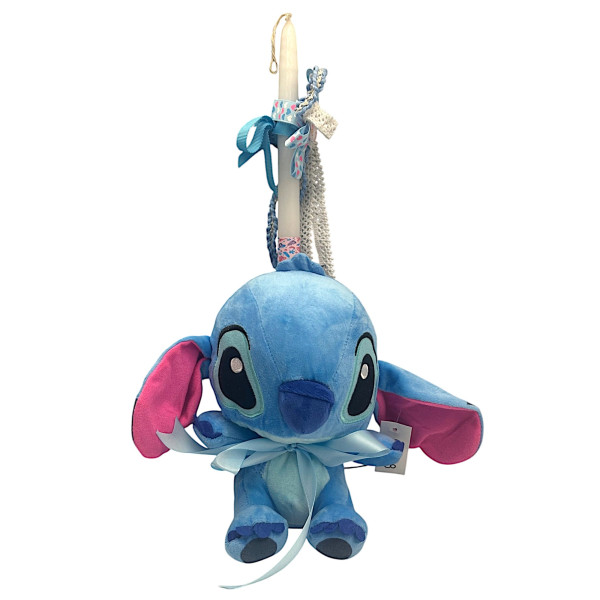 Πασχαλινή λαμπάδα Mohicans Λούτρινο Stitch 23cm για 3+ Ετών L154 Μπλε