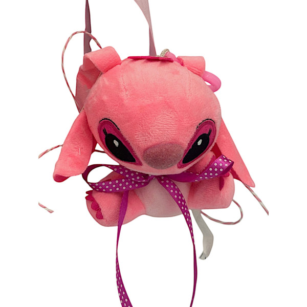 Mohicans Easter Candle with Disney Stitch Plush 12cm Keychain L121 Fucshia