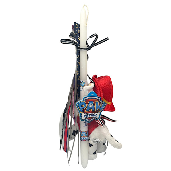Πασχαλινή λαμπάδα Mohicans με Λούτρινο Marshall Paw Patrol 20cm L127