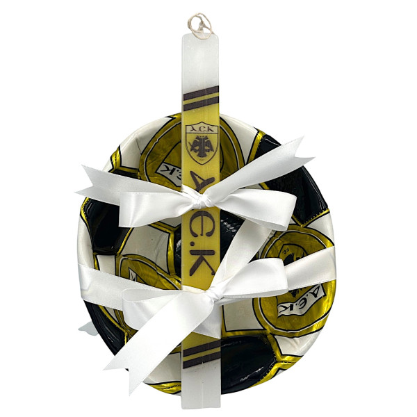 Πασχαλινή λαμπάδα Mohicans Παιδική Μπάλα Ποδοσφαίρου Αεκ L149 Κίτρινο