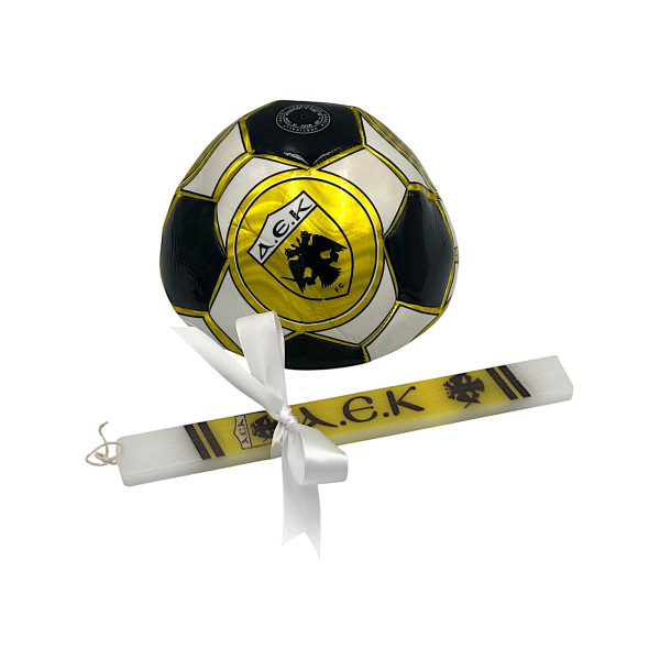 Πασχαλινή λαμπάδα Mohicans Παιδική Μπάλα Ποδοσφαίρου Αεκ L149 Κίτρινο
