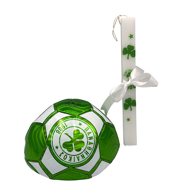 Πασχαλινή λαμπάδα Mohicans Παιδική Μπάλα Ποδοσφαίρου Παναθηναϊκού L148 Πράσινο