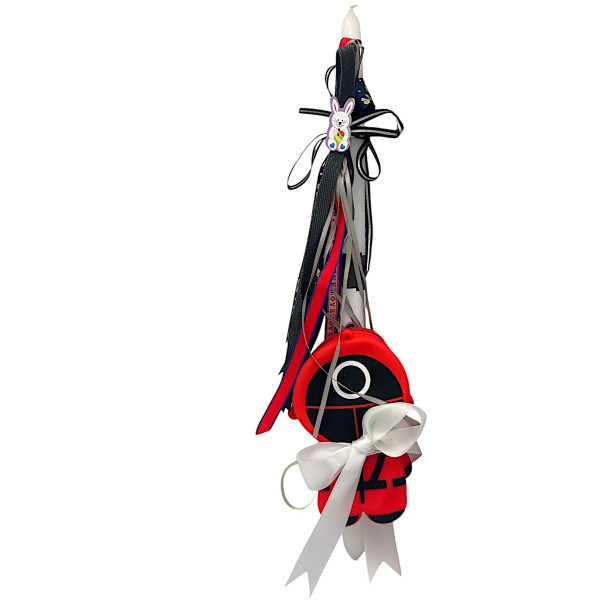 Πασχαλινή λαμπάδα Mohicans Τσαντάκι Pop It “Squid Game L146 Κόκκινο