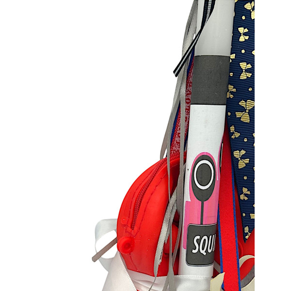 Πασχαλινή λαμπάδα Mohicans Τσαντάκι Pop It “Squid Game L146 Κόκκινο